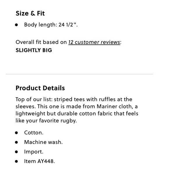 LIKE-NEW JCrew Black and White Stripe Bell-Sleeve T-Shirt Shirt Top, Size Small - Picture 2 of 10